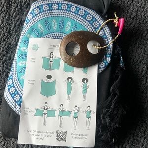 Black and blue sarong.